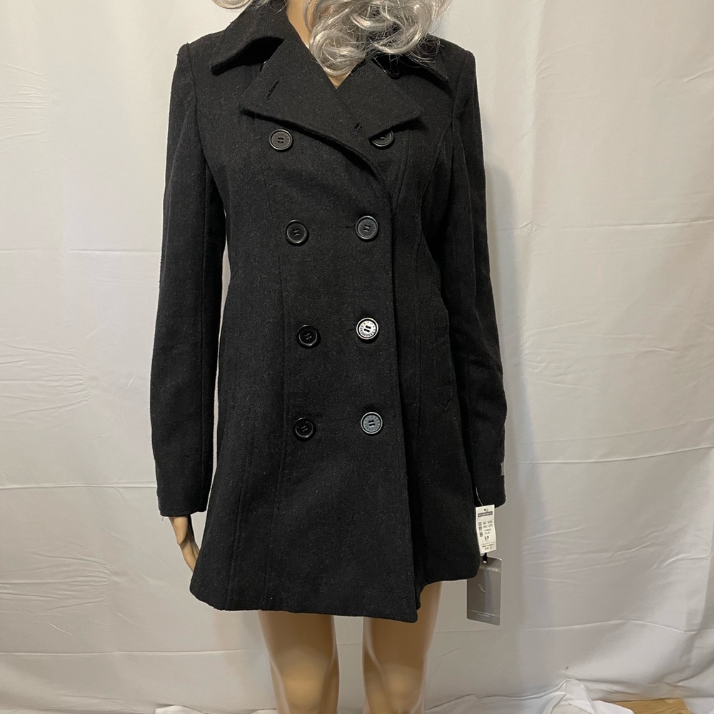 Beechers Brook Double-Breasted Pea Coat Black Women’s Small